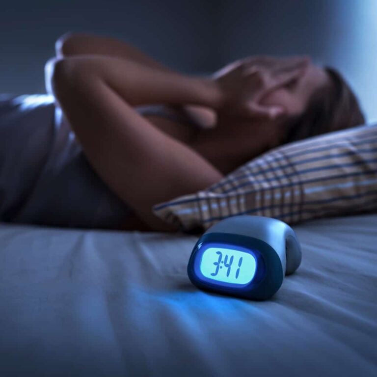 exhausted woman suffering from insomnia